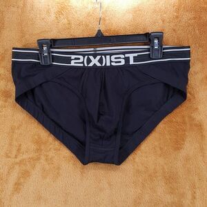 2XIST Briefs Mens XL Black Low Rise Duel Lifting Brief LIFT